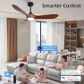 Thumbnail Outdoor Ceiling Fan with Light and Remote via WiFi Alexa — Smart Fan, Homlit