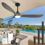Thumbnail Outdoor Ceiling Fan with Light and Remote via WiFi Alexa — Smart Fan, Homlit