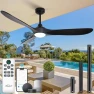 Thumbnail Outdoor Ceiling Fan with Light and Remote via WiFi Alexa — Smart Fan, Homlit