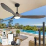 Thumbnail Outdoor Ceiling Fan with Light and Remote via WiFi Alexa — Smart Fan, Homlit