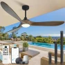 Thumbnail Outdoor Ceiling Fan with Light and Remote via WiFi Alexa — Smart Fan, Homlit