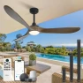 Thumbnail Outdoor Ceiling Fan with Light and Remote via WiFi Alexa — Smart Fan, Homlit