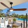 Thumbnail Outdoor Ceiling Fan with Light and Remote via WiFi Alexa — Smart Fan, Homlit