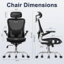 Thumbnail Ergonomic Office Chair with Mesh Seat Cushion and 3D Armrests — Smart Chairs, marrap