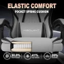 Thumbnail Fabric Gaming Chair with Footrest — Smart Chairs, Misolant