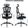 Thumbnail Mesh High Back Ergonomic Office Chair — Smart Chairs, BIKIGIRL