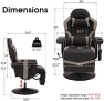 Thumbnail Reclining Gaming Chair with Footrest and Massage — Massage Chairs, LVUYOYO