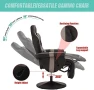 Thumbnail Reclining Gaming Chair with Footrest and Massage — Massage Chairs, LVUYOYO