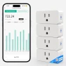 Thumbnail Smart Plug with Energy Monitoring, 15A 1800W 2.4Ghz Wi-Fi Outlet 4-Pack — Smart Plug, AiSeek