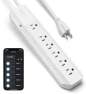 Thumbnail Smart Surge Protector Power Strip with 6 Wi-Fi Controlled Outlets, Real-Time Energy Monitoring, 3ft Extension Cord, App... — Smart Plug, Geeni