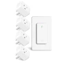 Thumbnail WiFi Smart Outlet Plug with Remote, Wall Switch, Compatible with Alexa and Google — Smart Plug, GREENCYCLE