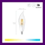 Thumbnail Clear 40W Tunable White Filament LED Smart Candle-Shaped Bulb — Smart Light Bulb, WiZ Connected