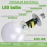 Thumbnail LED Light Bulb, G120 Globe Bulb, 15W Globe Light Bulbs, Daylight 5000k Non-Dimmable, E26 Base Large Decorative Lamp,... — Smart Light Bulb, Jardhom