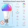 Thumbnail LED Smart Light Bulbs, Color Changing Dimmable & Timing Smart WiFi and Bluetooth Bulb, 4 Pack — Smart Light Bulb, Meliya