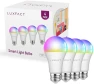 Thumbnail Smart Light Bulbs 130W Equivalent, RGBCW Color Changing, A19 E26 Bluetooth, No WiFi Required, 12W 1300LM, 4 Pack — Smart Light Bulb, LUXFACT
