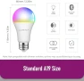 Thumbnail Smart Light Bulbs 130W Equivalent, RGBCW Color Changing, A19 E26 Bluetooth, No WiFi Required, 12W 1300LM, 4 Pack — Smart Light Bulb, LUXFACT