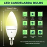 Thumbnail Matter-Enabled E12 Smart Light Bulbs 60W Equivalent, Candelabra Light Bulbs, RGBCW, 2.4G WiFi, 6PCS — Smart Light Bulb, Lightinginside
