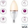 Thumbnail Smart 40W B12 Tunable White Smart Candle-shape 4-Pack — Smart Light Bulb, Philips