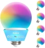Thumbnail Smart Globe Bulbs G25, Alexa Compatible Decorative Round Vanity Bulbs, 5W, Color Changing RGBCW, Dimmable WiFi Vanity... — Smart Light Bulb, Sunco