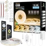Thumbnail COB LED Strip Light White, 33ft Dimmable 2700K-6500K High Density 24V Flexible LED Tape Light with Remote and APP... — LED Strip Lights, Wefomey