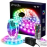 Thumbnail LED Lights for Bedroom 200ft, Music Sync Color Changing, Smart App Control with Remote — LED Strip Lights, phopollo