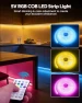 Thumbnail Bluetooth USB RGB COB LED Strip Lights 6.56FT with Remote Control — LED Strip Lights, Samsion