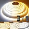 Thumbnail CCT COB LED Strip Lights, 65.6ft Dimmable 2700K-6500K 24V Tunable White LED Light Strip Kit, High Density CRI 90+ LED... — LED Strip Lights, AXMOTUT