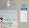 Thumbnail Smart Wi-Fi Ceiling Fan Control & Dimmer Wall Switch — Smart Switch, Nexete
