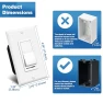 Thumbnail 2 Pack Dimmer Light Switch, Universal Lighting Control, Single Pole or 3 Way — Smart Switch, BESTTEN