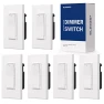 Thumbnail Digital Dimmer Light Switch for 300W Dimmable LED/CFL and 600W Incandescent/Halogen, Single Pole/3-Way LED Slide Dimmer,... — Smart Switch, ELEGRP