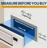 Thumbnail Register Booster Fan - 4'' x 12'' Opening with Adjustable Louver — Smart Fan, VIVOHOME
