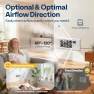 Thumbnail Register Booster Fan - 4'' x 12'' Opening with Adjustable Louver — Smart Fan, VIVOHOME