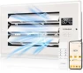 Thumbnail Register Booster Fan - 4'' x 12'' Opening with Adjustable Louver — Smart Fan, VIVOHOME