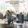 Thumbnail Humidifier for Bedroom, Warm & Cool Mist for Large Room, Top Fill Ultrasonic, Humidity Sensor, Essential Oil, 60H... — Humidifier, BREEZOME