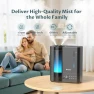 Thumbnail Humidifier for Bedroom, Warm & Cool Mist for Large Room, Top Fill Ultrasonic, Humidity Sensor, Essential Oil, 60H... — Humidifier, BREEZOME