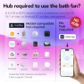Thumbnail 4-in-1 Smart Bathroom Exhaust Fan with Light, Bluetooth Speaker & Humidity Sensor — Smart Fan, OREiN