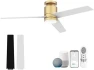 Thumbnail 52” Smart Flush Mount Ceiling Fan with Lights and Remote — Smart Fan, Lorpies