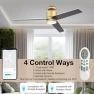 Thumbnail 52” Smart Flush Mount Ceiling Fan with Lights and Remote — Smart Fan, Lorpies