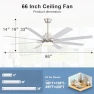 Thumbnail 66 Inch Smart Ceiling Fan with Light — Smart Fan, Sofucor