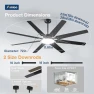 Thumbnail 72 Inch Smart Ceiling Fan with Lights — Smart Fan, Amico