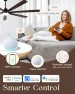 Thumbnail 84" Large Smart Ceiling Fan with Lights Remote Control via WiFi Alexa — Smart Fan, Minislak