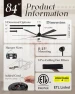 Thumbnail 84" Large Smart Ceiling Fan with Lights Remote Control via WiFi Alexa — Smart Fan, Minislak