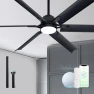 Thumbnail 84" Large Smart Ceiling Fan with Lights Remote Control via WiFi Alexa — Smart Fan, Minislak