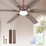 Thumbnail 84" Large Smart Ceiling Fan with Lights Remote Control via WiFi Alexa — Smart Fan, Minislak