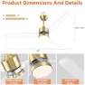 Thumbnail Smart Ceiling Fan with Light — Smart Fan, OKELI