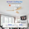 Thumbnail Smart Ceiling Fan with Lights and Remote — Smart Fan, GentleBreeze