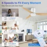 Thumbnail Smart Ceiling Fan with Lights and Remote — Smart Fan, GentleBreeze