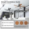 Thumbnail Smart Ceiling Fan with Lights — Smart Fan, cumilo