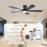 Thumbnail Smart Flush Mount Ceiling Fan with Lights and Remote — Smart Fan, GentleBreeze Store