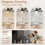 Thumbnail Smart Flush Mount Ceiling Fan with Lights and Remote — Smart Fan, GentleBreeze Store